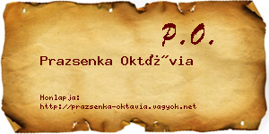 Prazsenka Oktávia névjegykártya